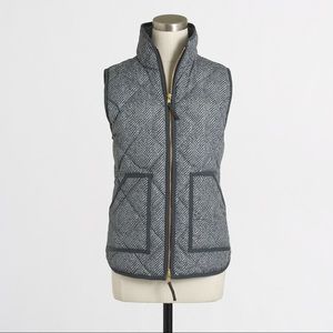 J Crew Factory Herringbone Puffer Vest